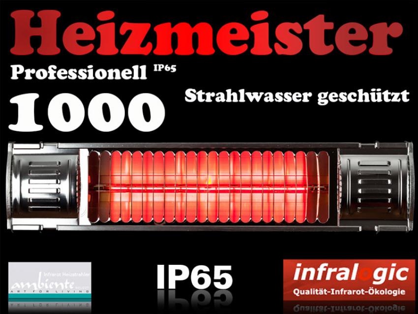 Infrarot Heizstrahler 1000 Infralogic Heizmeister Professionell IP65